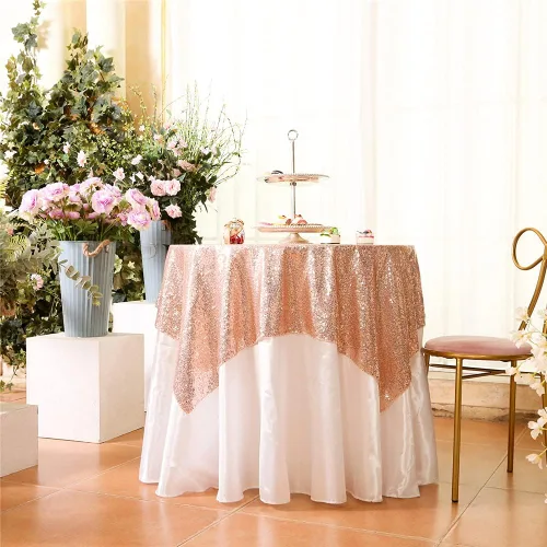 Vista 35 de Eternal Beauty Mantel rectangular cuadrado de 50 x 50 pulgadas para tartas, postres, exposiciones, fiestas, eventos de cumpleaños