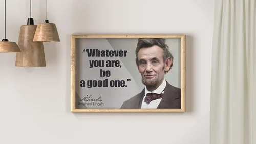 Vista 7 de Abraham Lincoln - Póster inspirador motivacional para el aula, mentalidad de crecimiento, maestros, recuerdos históricos, decoración educativa