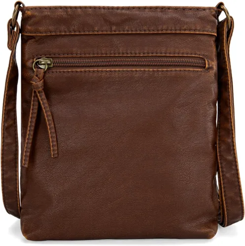 Vista 3 de Wrangler - Bolso bandolera para mujer, de piel lavada suave, con múltiples bolsillos