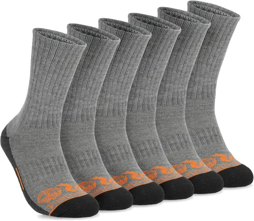 Vista 5 de Timberland PRO Mens Sorbtek Moisture Control Mens Socks, Arch Support, Cushioned Footbed (Size 7-12; 6 Pairs) set Negro