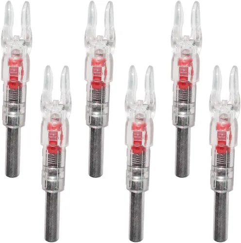 Vista 5 de Reikawa S - Nocks iluminados para flechas con .244 golpes de luz que se encienden automáticamente al disparar, paquete de 6