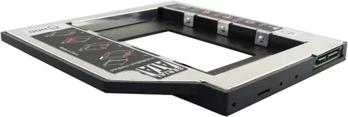 Vista 4 de RLECS HDD SSD Caddy Adaptador SATA 3.0 Interfaz Portátil Disco Duro 0.374 in Soporte de Montaje de Disco Duro para CD DVD ROM Bahía Óptica 2.5