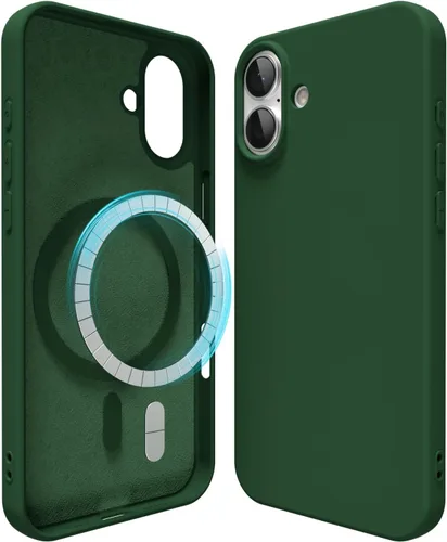 Vista 122 de oakxco Funda de silicona para iPhone 12 Pro Max, magnética, compatible con carga inalámbrica Magsafe, cubierta protectora de goma suave y delgada