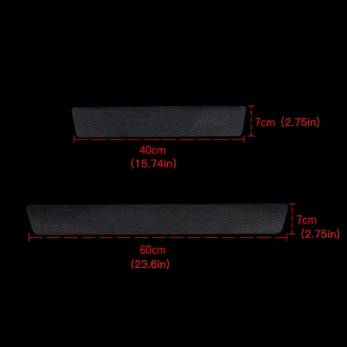 Vista 2 de Protectores de placa para umbral de puerta de automóvil – Protectores universales de entrada para umbral de puerta, protector de paso para umbral