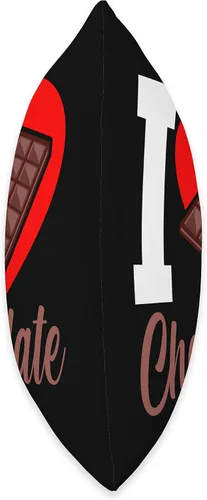 Vista 2 de Love Chocolate Milk Mousse Candy Bar Eater Sayings I Love Funny Chocolates Lover Eater - Almohada gráfica, 16.0 x 16.0 in, multicolor