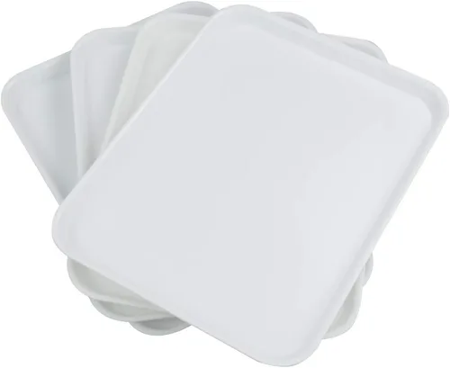 Vista 7 de Gloreen 4 paquetes de bandejas blancas de comida rápida, bandejas