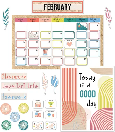 Vista 11 de Carson Dellosa Creatively Inspired - Juego de 118 piezas para calendario de aula, cabeceras mensuales, cumpleaños, cubiertas de números, estaciones
