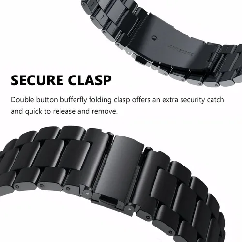 Vista 5 de Compatible with Samsung Galaxy Watch 7 6 5 4 FE Active 2 44mm 40mm/6 4 Classic 47mm 46mm 43mm 42mm/5 Pro 45mm Bands, 20mm Metal Replacement Strap