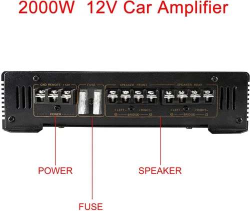 Vista 6 de Amplificador de 4 canales de 2000 W Amplificadores de coche de audio para coche Amplificadores de subwoofer
