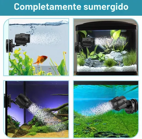 Vista 6 de AQQA Wave Maker, bomba de circulación de acuario 530GPH