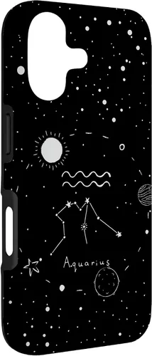 Vista 3 de Aquarius Astrology Celestial Zodiac Sign Aesthetic Case for iPhone 17
