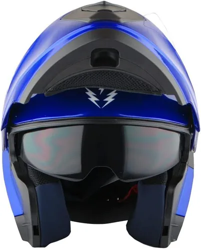 Vista 7 de 1Storm Nuevo Casco de Motocicleta de Cara Completa JH901 Negro Mate + Un Escudo Transparente Adicional: JH901