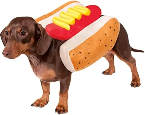 Vista 3 de Rubie's Disfraz de perro caliente para mascotas, grande