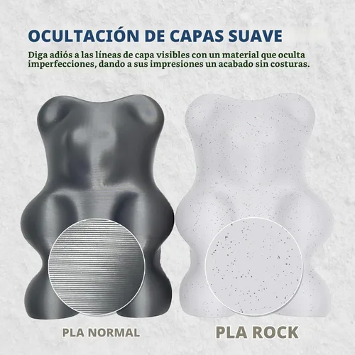 Vista 5 de OVERTURE - Filamento PLA Rock de 1.75 mm, para impresora 3D de mármol, carrete de 2.2 libras, precisión dimensional +/- 0.02 mm, para impresoras FDM