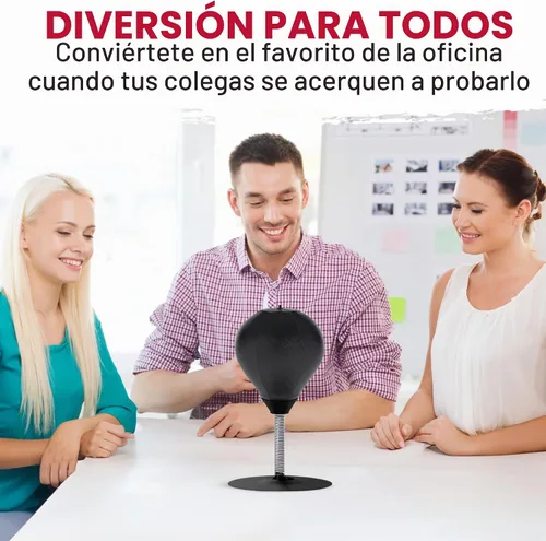 Vista 4 de GLACIAL Saco de boxeo de escritorio para aliviar el estrés viene con abrazadera de escritorio y ventosa extra fuerte