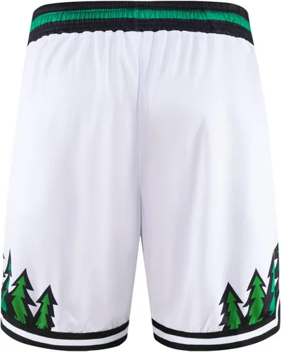 Vista 5 de Flyingyan Pantalones cortos deportivos de baloncesto para hombre con bolsillos con cremallera, pantalones cortos de malla para entrenamiento