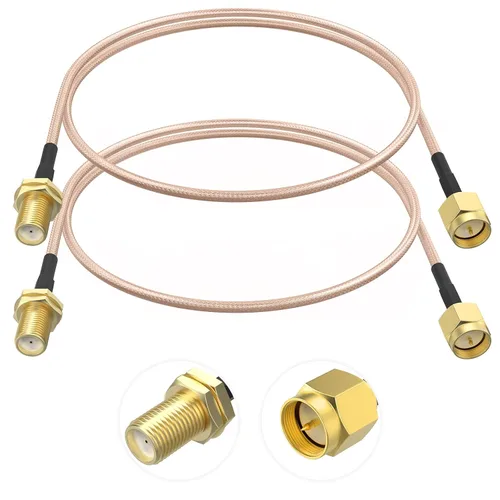 Vista 9 de SDTC Tech Cable coaxial SMA macho a BNC macho RG316 de puente de coleta extensor de antena adaptador de conector BNC (20 pulgadas)