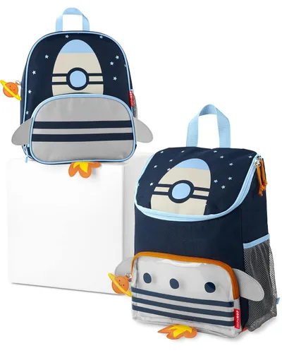 Vista 3 de Skip Hop Sparks Mochila para niños, jardín de infantes de 3 a 4 años, Rocket
