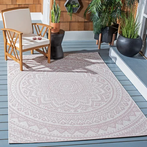 Vista 38 de SAFAVIEH Alfombra lavable al aire libre Courtyard Collection - 2'3" x 5', marfil y verde, no desprende pelusa y fácil limpieza, ideal para patio