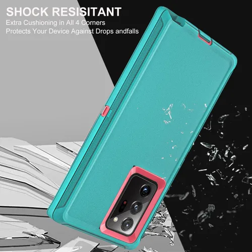 Vista 5 de YKHJKLEC Funda para Samsung Galaxy Note 20 Ultra, con 2 piezas [protector de pantalla de TPU flexible autorreparable y protector de lente de cámara]