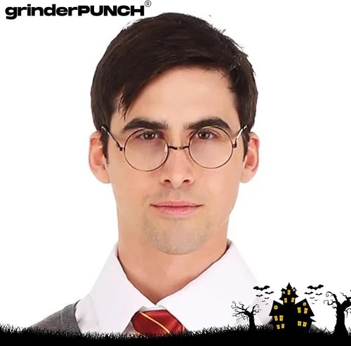 Vista 4 de grinderPUNCH - Lentes transparentes con marco circular redondo sin receta