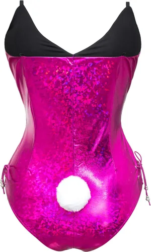 Vista 3 de Conjunto de traje de disfraz de conejito para mujer, una sola pieza, con accesorios