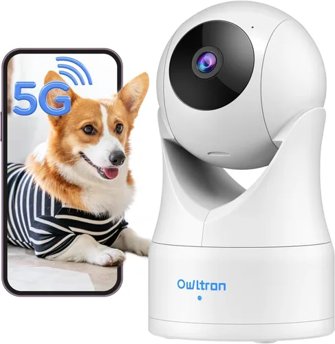 Vista 12 de owltron Cámara de seguridad interior 2K, cámaras de 360° para seguridad del hogar con detección de movimiento, WiFi de 2.4G para Blanco-350°