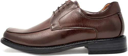 Vista 2 de Bruno Marc Zapatos de vestir clásicos de negocios con punta cuadrada para hombre