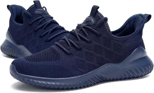 Vista 3 de Mevlzz Zapatos deportivos para correr para hombre, sin cordones, informales, de malla, transpirables, ligeros, para el trabajo