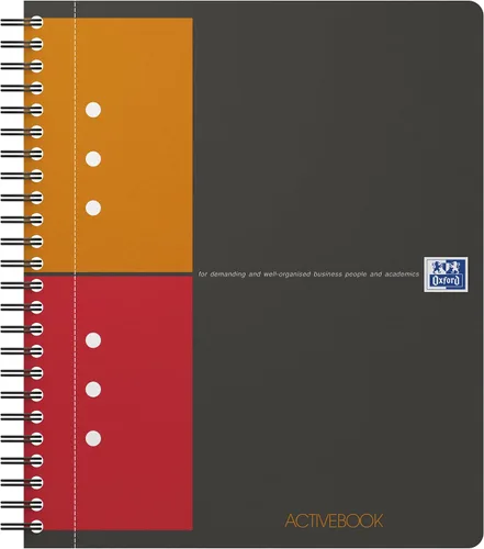 Vista 10 de Oxford International - Cuaderno activo con tapa de polietileno A4+, rayas estrechas con margen y perforado, incluye divisor reposicionable, 80
