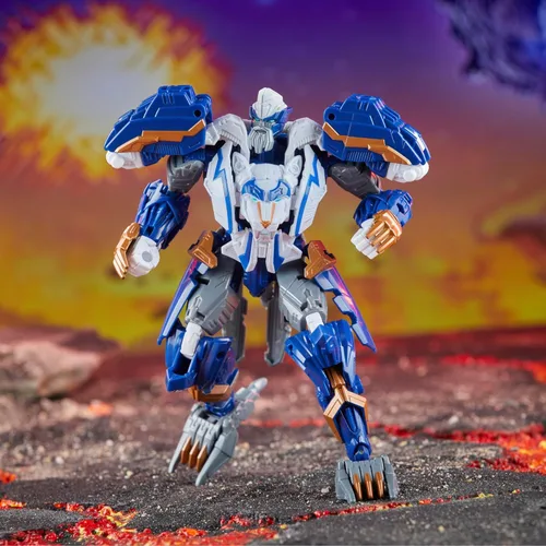 Vista 10 de Transformers Legacy United Voyager Class Prime Universe Thundertron, figura de acción de conversión de 7 pulgadas, 8+
