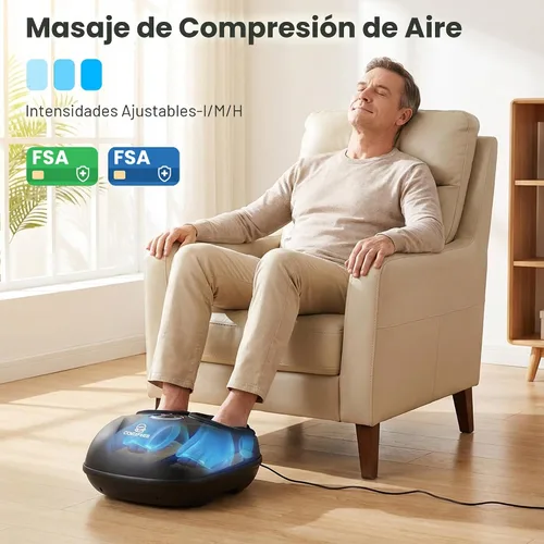 Vista 5 de COMFIER Elegible para HSA Masajeador de Pies Shiatsu con Calor, Masajeador de Pies FSA para Neuropatía Fascitis Plantar, Masajeador de Pies