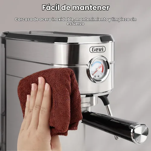 Vista 8 de Gevi Máquina de café expreso comercial compacta de 20 barras para el hogar