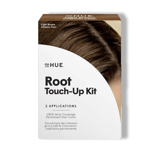 Vista 11 de dpHUE Kit de retoque de raíces, marrón medio - Tinte permanente para el cabello para cobertura de canas - Incluye dos aplicaciones - Sin parabenos
