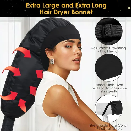 Vista 2 de TEPENAR Accesorio para secador de pelo: tapas ajustables para secadora de pelo extra grandes mejoradas, fáciles de usar para el cuidado del cabello