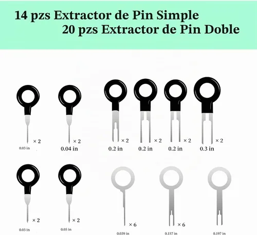 Vista 6 de Kit de herramientas de extracción de terminales de 146 piezas, herramienta de extracción de pines eléctricos, kit de herramienta extractora