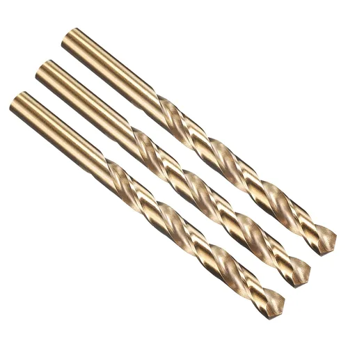 Vista 123 de PATIKIL Broca Jobber de 0.039 in, vástago recto M35 cobalto 5% acero de alta velocidad 135° acabado dorado para metal duro de acero inoxidable - 2