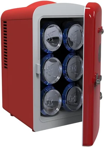 Vista 5 de Refrigerador Mini Compacto ARCTIC CHEF - Rojo, 0,14 pies cúbicos