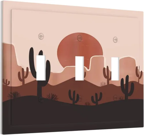 Vista 44 de Placa de pared de 1 cuadrilla, diseño de playa, océano, amanecer, mar, atardecer, cubierta de interruptor de luz en blanco, decorativo, sin