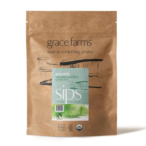 Vista 24 de Grace Farms BREATHE Wellness Mezcla de Té Orgánico (16 Sobres Piramidales) Cúrcuma y Jengibre con Hierbas Adaptogénicas Apoyo Inmunológico Sin
