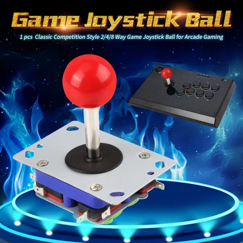 Vista 3 de 1 joystick Arcade de estilo de competición ajustable de mango largo Joystick clásico 248 maneras juego de joystick bola para arcade juego de botón