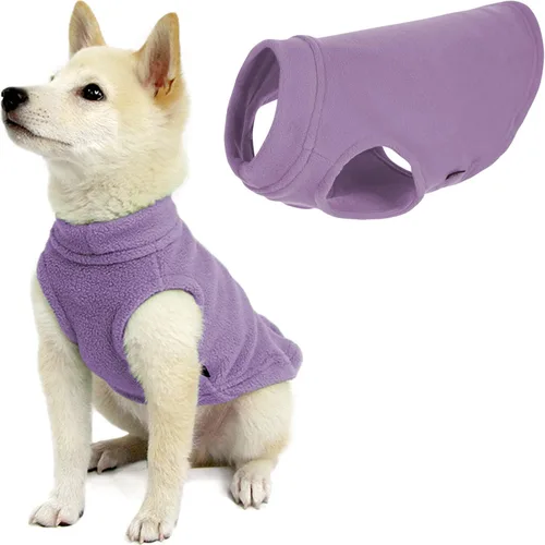 Vista 23 de Gooby - Chaleco de Vellón Elástico, Chaleco de Vellón Tipo Pullover Chaqueta Suéter para Perros, Azul Argyle, Extra Pequeño