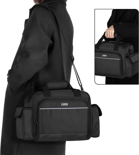 Vista 5 de Trunab Bolsa de Enfermera de Salud en el Hogar Vacía, Bolsa de Hombro Portátil para Suministros Médicos para Hospicio, Visita Domiciliaria, Internos