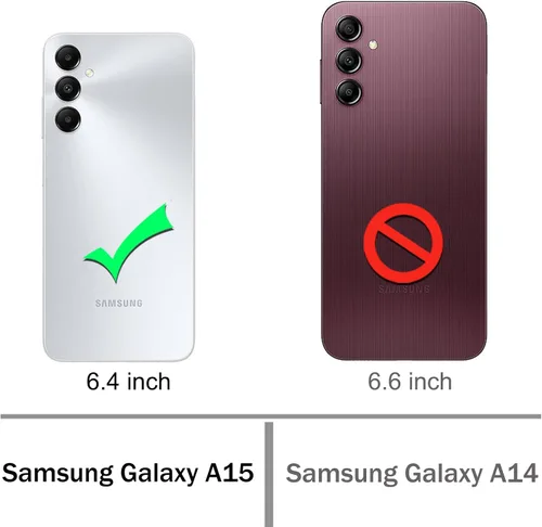 Vista 2 de Osophter Funda para Galaxy A15: funda de goma TPU flexible para Samsung Galaxy A15 para Samsung Galaxy A15 con protector de pantalla