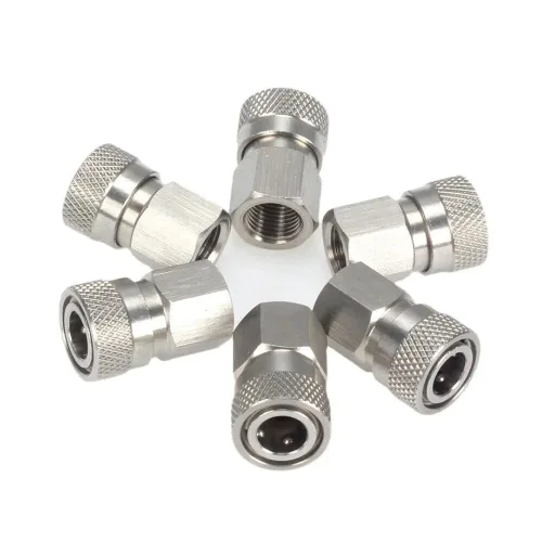 Vista 7 de Universal 1/8 BSPP hembra Foster adaptador de desconexión rápida PCP Paintball accesorios de carga de aire