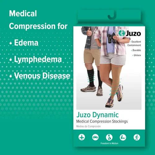 Vista 4 de Juzo Dynamic 3512 - Medias de compresión hasta la rodilla, 30-40 mmHg