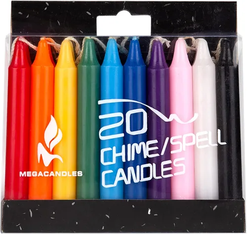 Vista 3 de Mega Candles Mini vela de hechizo con carillón cónico, 20 unidades, 4 x 1/2 Surtido