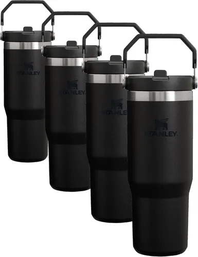 Vista 95 de STANLEY IceFlow 2.0 - Vaso con pajilla abatible con asa, 30 onzas, tapa giratoria y popote abatible, botella de agua a prueba de fugas, acero Tiza