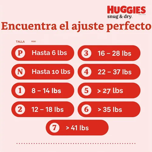 Vista 8 de Pañales para bebé Huggies Snug & Dry, tamaño recién nacido, 108