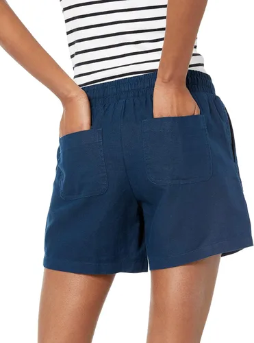 Vista 3 de Tienda Essentials Pantalón corto de lino con cordón de 5 pulgadas